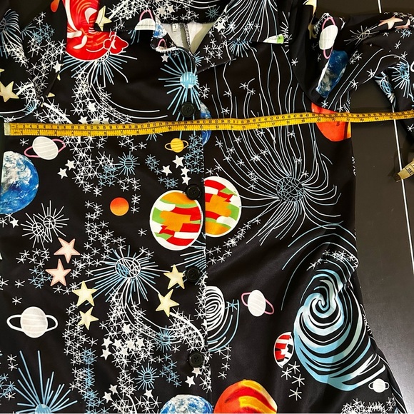 Women’s Space/planets Large Duster Robe Or Jacket Fashion Wear Multi Colored - Picture 11 of 15